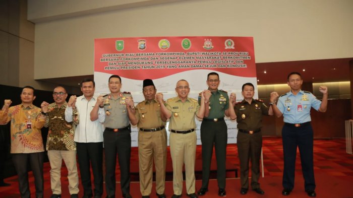 Forkompida Riau Gelar Deklarasi Pemilu Aman, Damai, Sejuk dan Kondusif