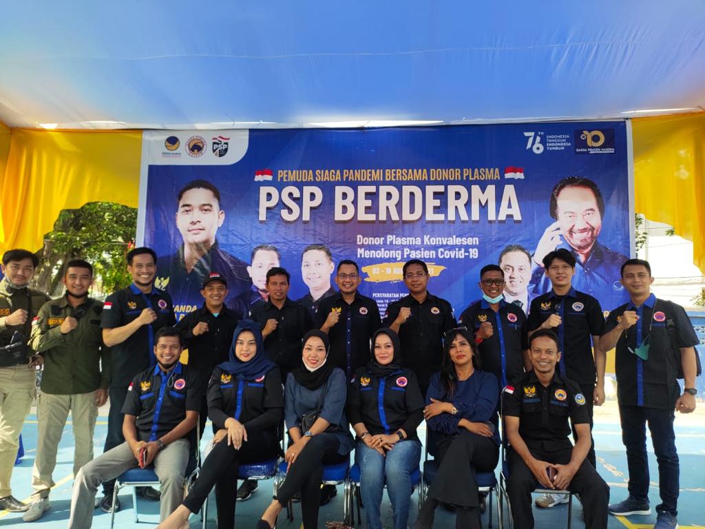Sukseskan Program PSP Berderma, Garda Pemuda Nasdem Riau Adakan Donor Darah