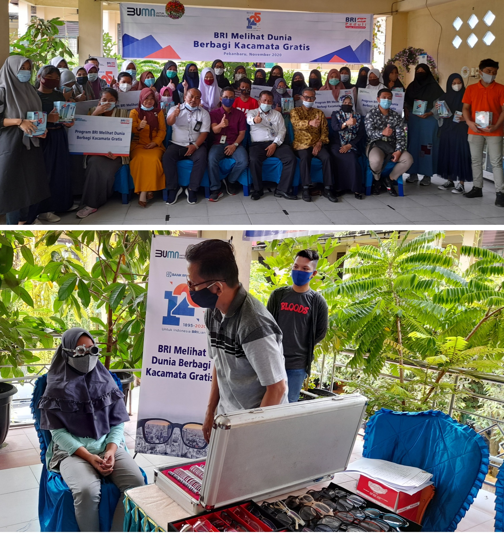 Disdik Riau Apresiasi BRI Serahkan Bantuan Kacamata Gratis ke Siswa.