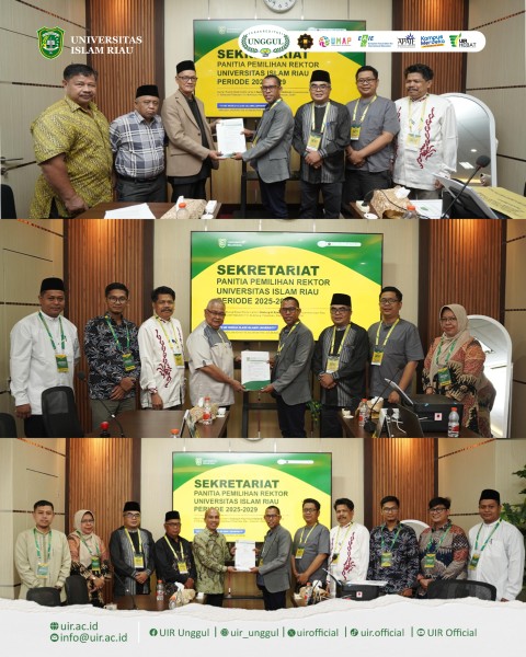 Tiga Dosen Resmi Daftar Sebagai Bakal Calon Rektor UIR Periode 2025–2029