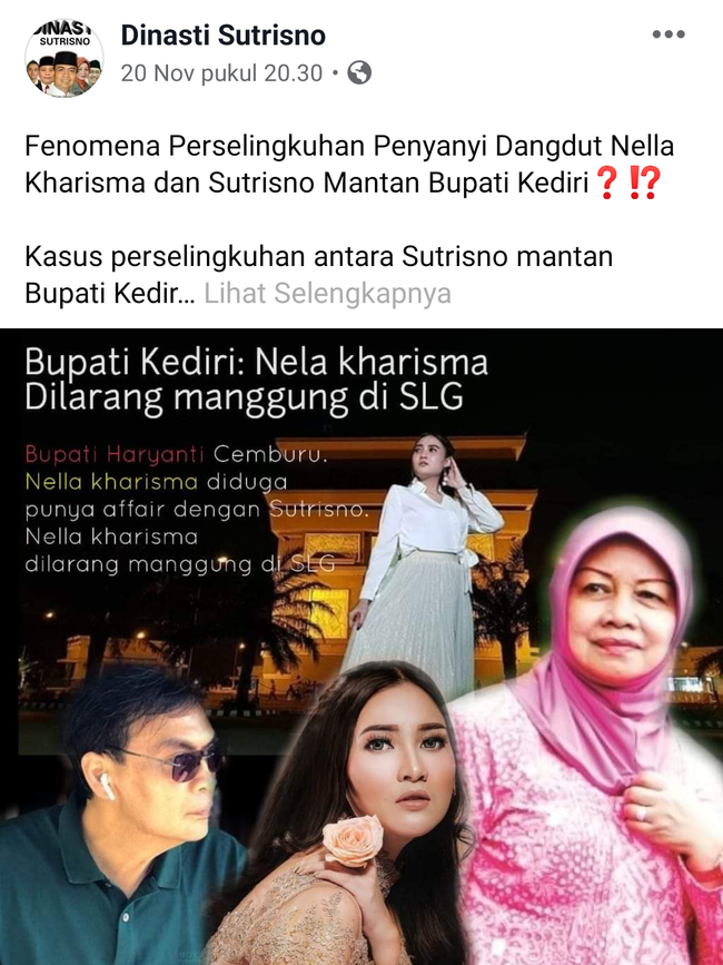Viral Isu Nella Kharisma Jadi Selingkuhan Mantan Bupati Kediri