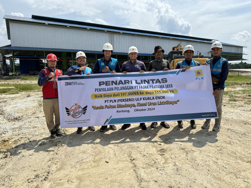 Dukung Pertumbuhan Ekonomi Daerah, PLN Pasok Listrik Pabrik Kelapa Sawit di Indragiri Hilir Riau