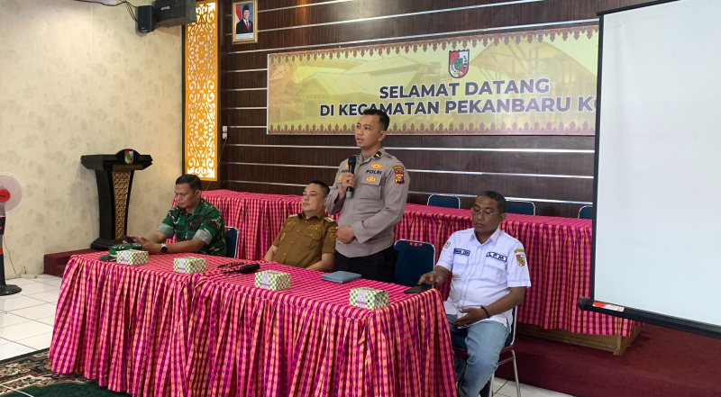 Polsek Pekanbaru Kota Sosialisasi Manfaat Ketahanan Pangan kepada Masyarakat
