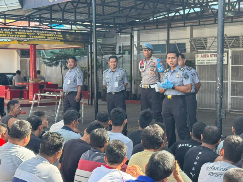 Bersama Polri, Lapas Bagansiapiapi Kembali Gelar Razia di Kamar WBP
