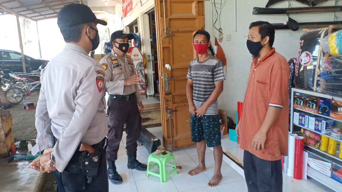 Cegah Covid-19, Polsek Pangkalan Lesung Imbau Masyarakat Terapkan Prokes