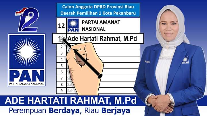 Raup Suara 6200 Dari 690 TPS,  Ade Hartati Kembali Melenggang ke DPRD Provinsi Riau