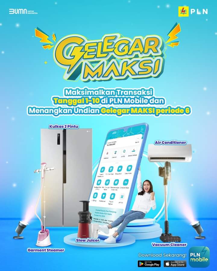 Kabar Gembira, Program “Gelegar Maksi” PLN Mobile Bernilai Ratusan Juta Rupiah Untuk Pelanggan PLN Terus Berlanjut