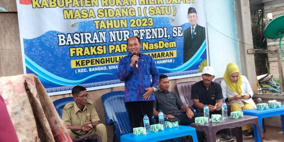 Wakil Ketua DPRD Rohil Basiran Nur Effendi Gelar Reses Serap Aspirasi Masyarakat