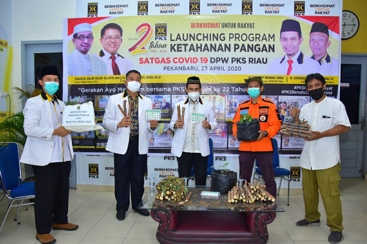 Launching Program Ketahanan Pangan, Ketum PKS Riau Sampaikan 3 Tahapan Penting Program Penanggulangan Covid-19