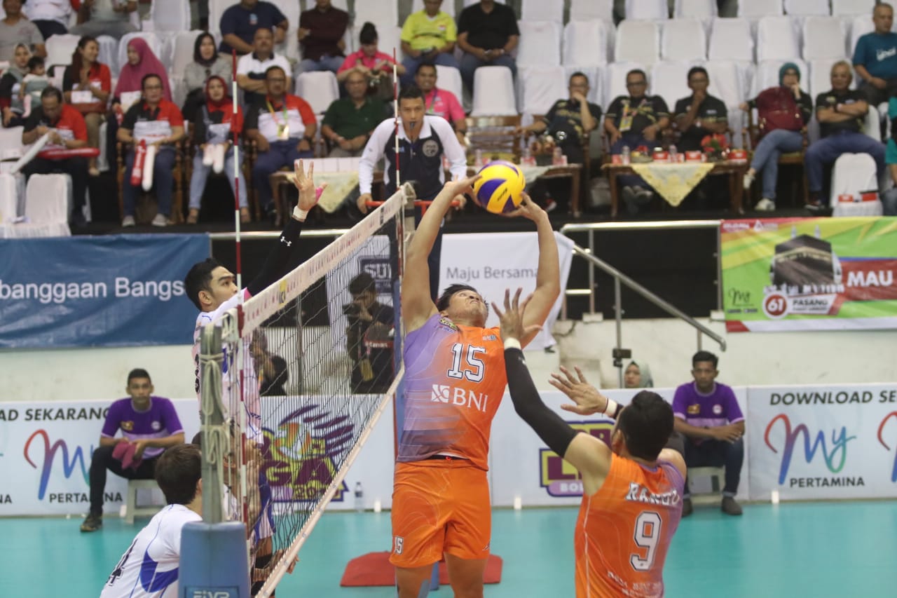 Proliga 2019: BNI 46 Patahkan Rekor Tak Terkalahkan Tim Putra Pertamina