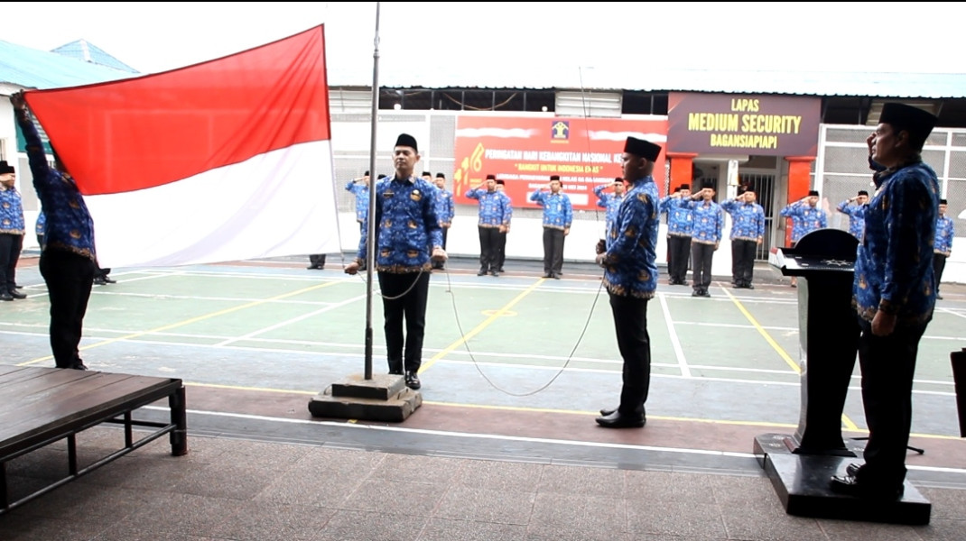Lapas Bagansiapiapi Gelar Upacara Bendera Peringatan Harkitnas Ke 116