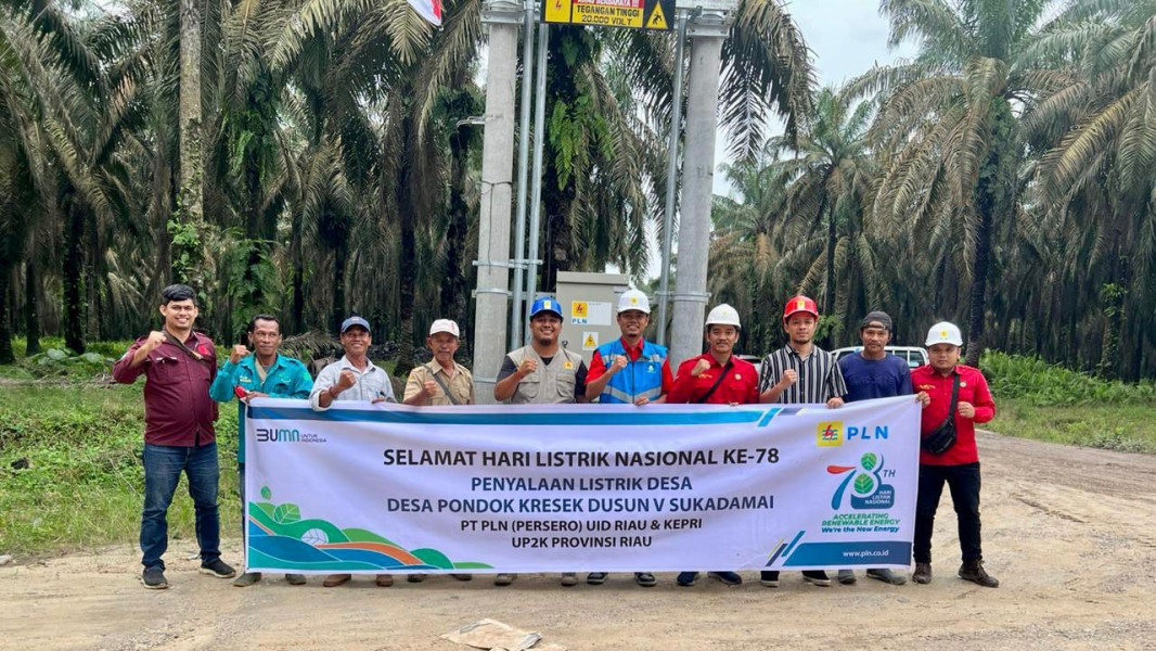 PLN Hadir di Daerah Terpencil Rokan Hilir Riau, Sebanyak 330 Keluarga Nikmati Listrik 24 jam