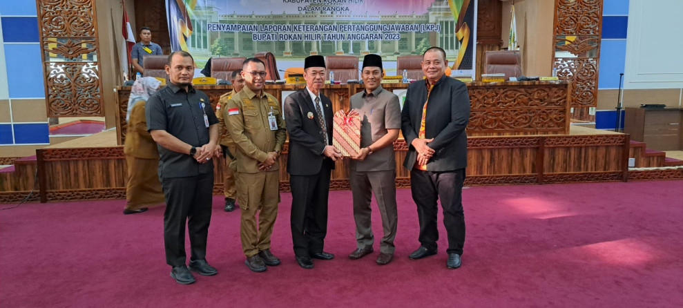 DPRD Rohil Gelar Rapat Paripurna Penyampaian LKPJ Bupati tahun 2023