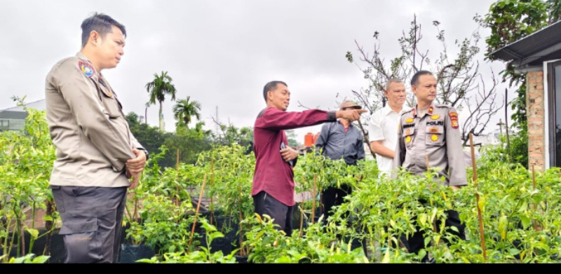 Kapolsek Pekanbaru Kota Ikuti Zoom Virtual Launching Penguatan Ketahanan Pangan Lestari