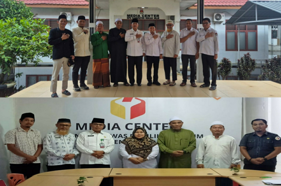 MUI Rohil Jalin Silaturrahmi Bersama KPU dan Bawaslu Wujudkan Pilkada Rukun, Damai dan Sejuk
