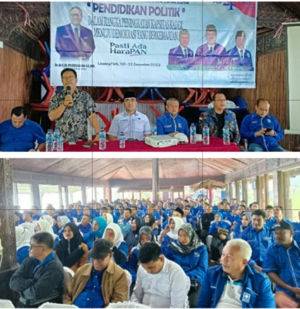Ratusan Kader PAN Ikuti Pendidikan Politik Pemenangan Pemilu 2024 di Lawang Park Sumatera Barat.