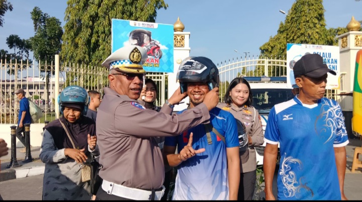 Dirlantas Polda Riau Gelar Kampanye Keselamatan Berlalu Lintas dan Green Policing di Area CFD Pekanbaru