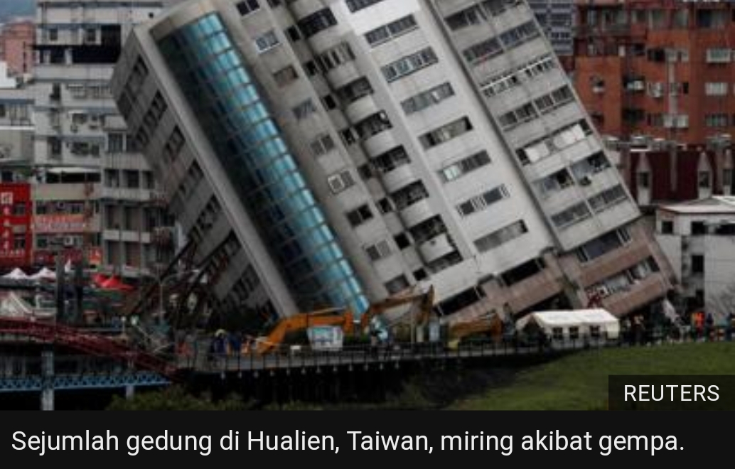 Gempa Taiwan: TV beterbangan, lantai enam apartemen sekarang menjadi lantai satu