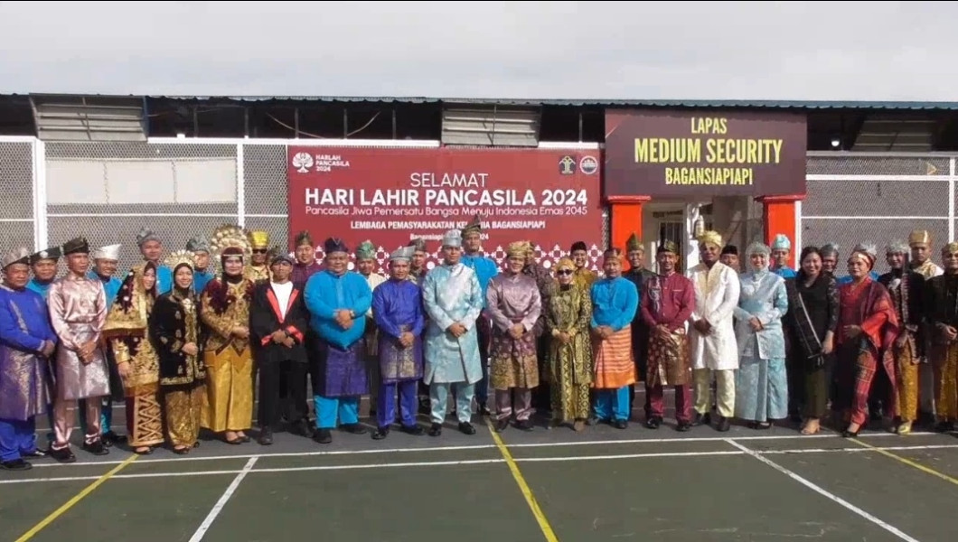 Peringati Hari Lahir Pancasila Tahun 2024, Lapas Bagansiapiapi Gelar Upacara Bendera