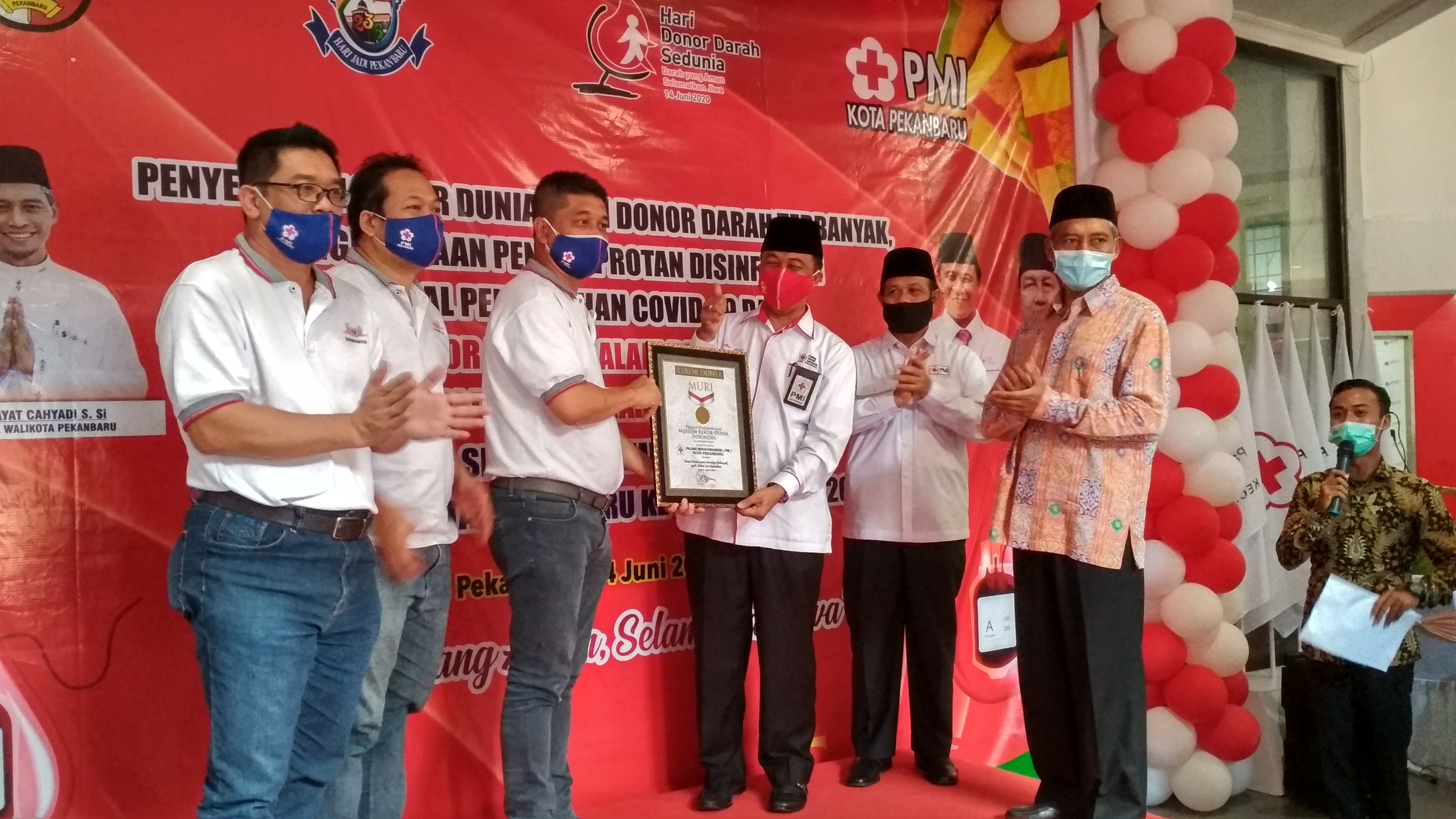PMI Pekanbaru Pecahkan Rekor Muri Dunia dengan Donor Darah Terbanyak