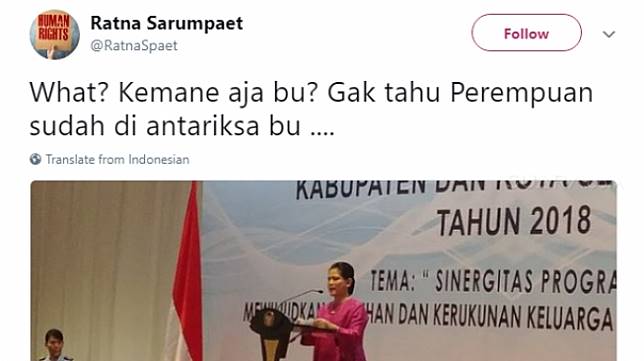 Ratna Sarumpaet Sindir Iriana Jokowi, Bikin Publik Kesal   