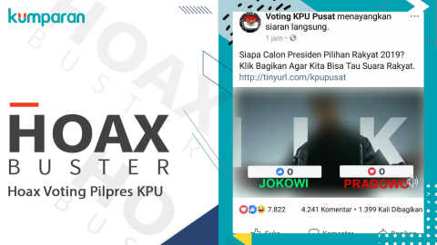 KPU Tak Pernah Bikin Voting di Facebook Terkait Pilpres 2019