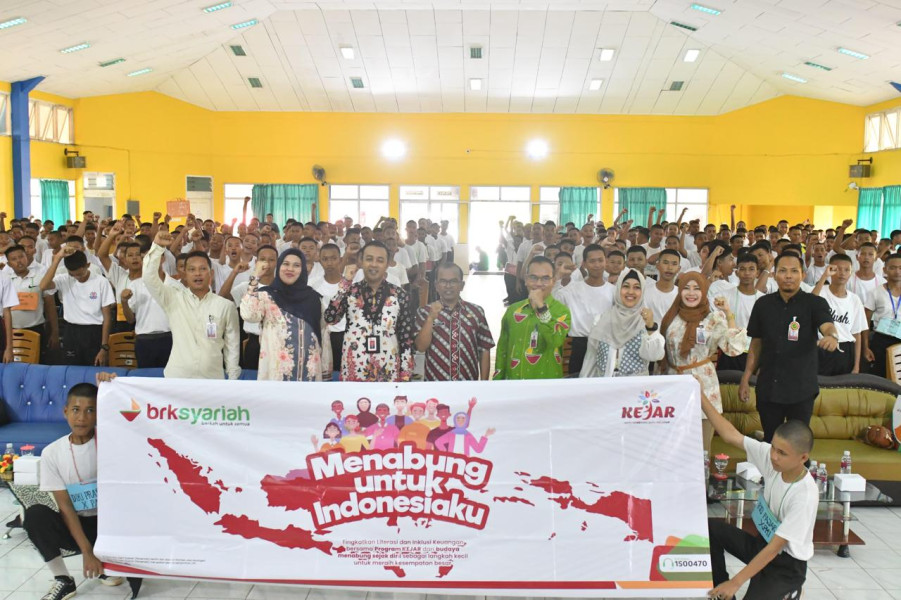 Diedukasi oleh BRK Syariah, 400an Pelajar SMKN 3 Tanjungpinang Bakal Buka Rekening Tabungan Simpel   
