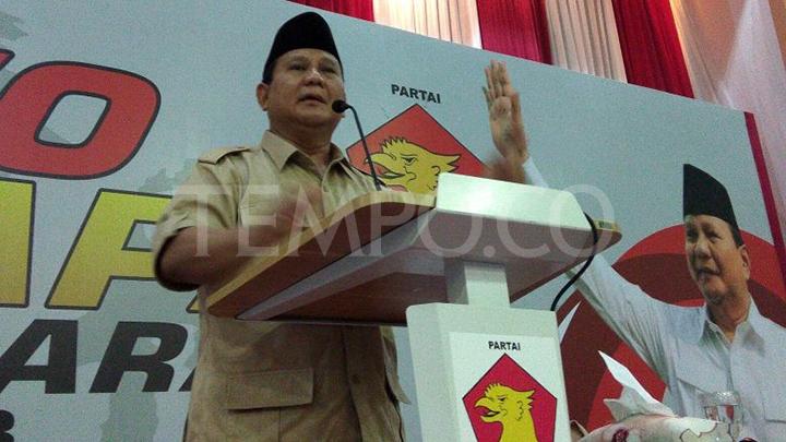 PKS Sebut Prabowo Belum Tentu Maju Pilpres 2019