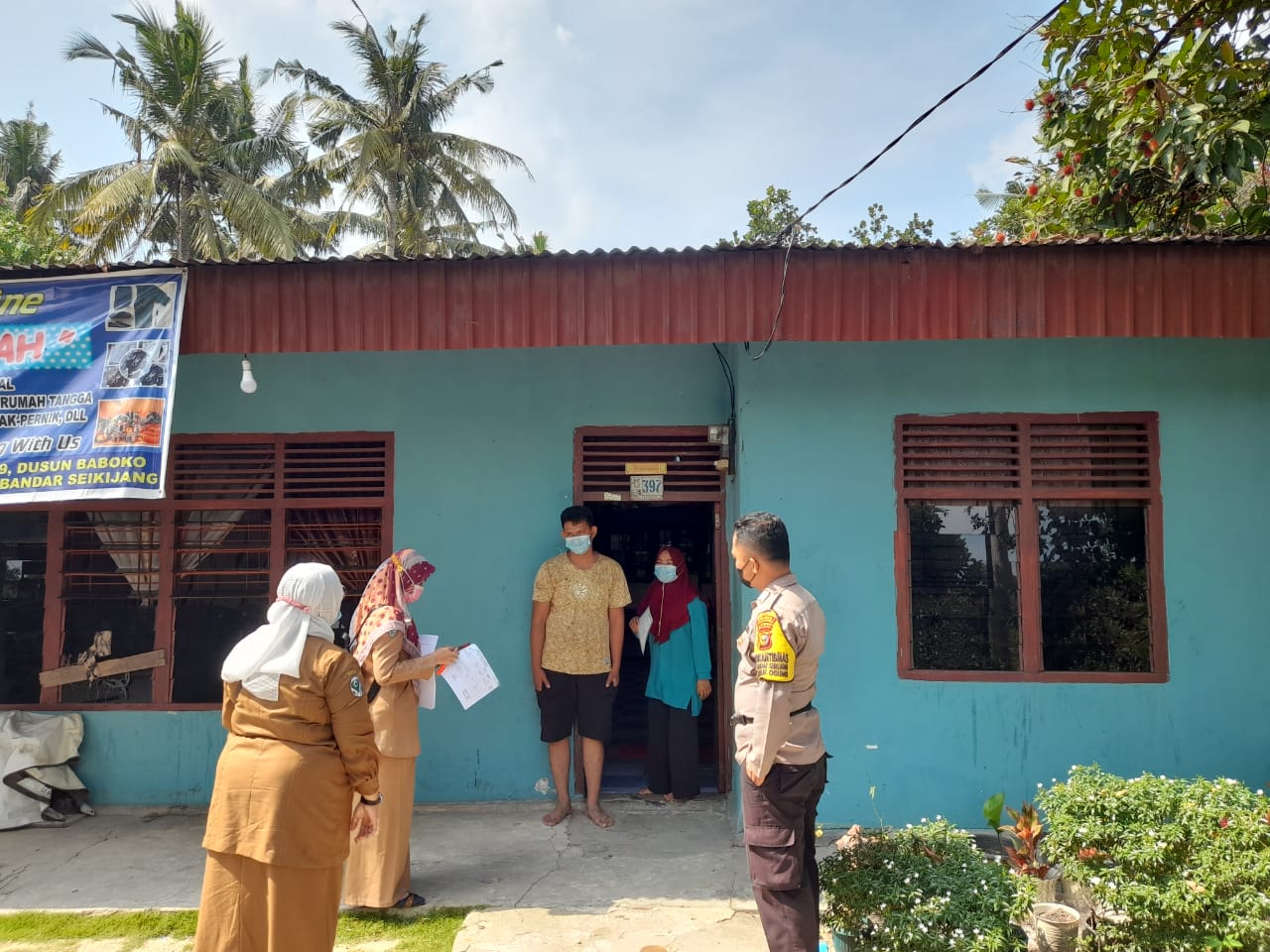 Polsek Bandar Sei Kijang Dirikan Posko PPKM di Dusun Baboko