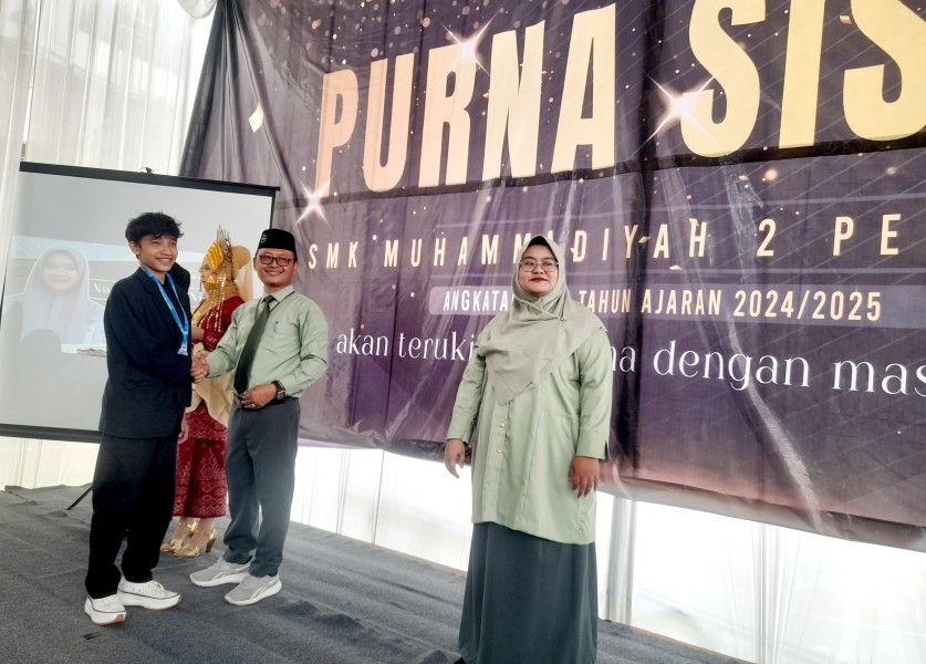 Pertama Kali Disekolah, 386 Siswa SMK Muhammadiyah 2 Pekanbaru Gelar Purna Siswa Secara Sederhana