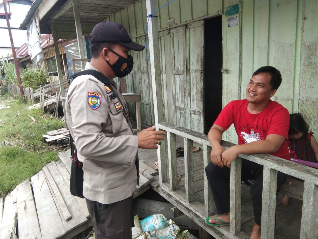 Cegah Penyebaran Covid-19, Polsek Teluk Meranti Imbau Warga Agar Terapkan Prokes