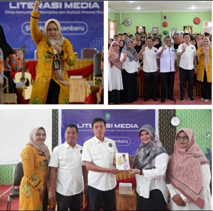 Siswa SMAN 4 Pekanbaru Dapat Ilmu Literasi Media dari Diskominfotik Provinsi Riau
