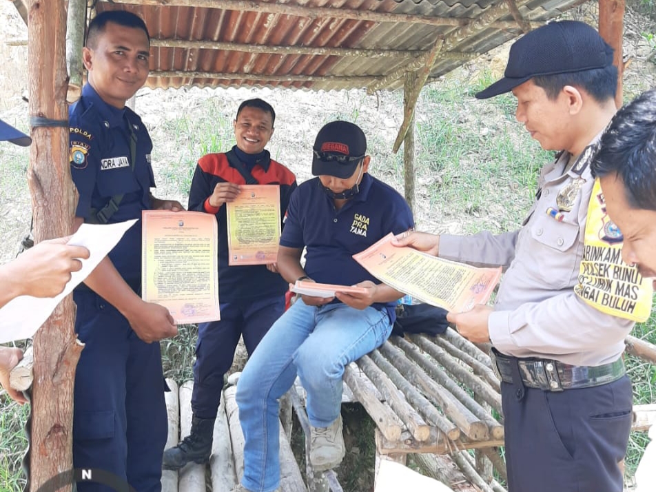 Kapolsek Bunut Intensifkan Patroli Karhutla dan Penyebaran Maklumat Kapolda Riau