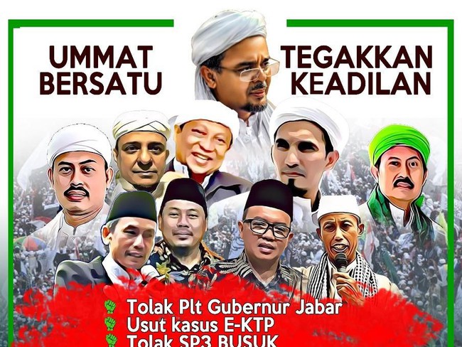 PA 212 Gelar Aksi 67 Hari Ini, Tolak Iriawan hingga SP3 Sukmawati