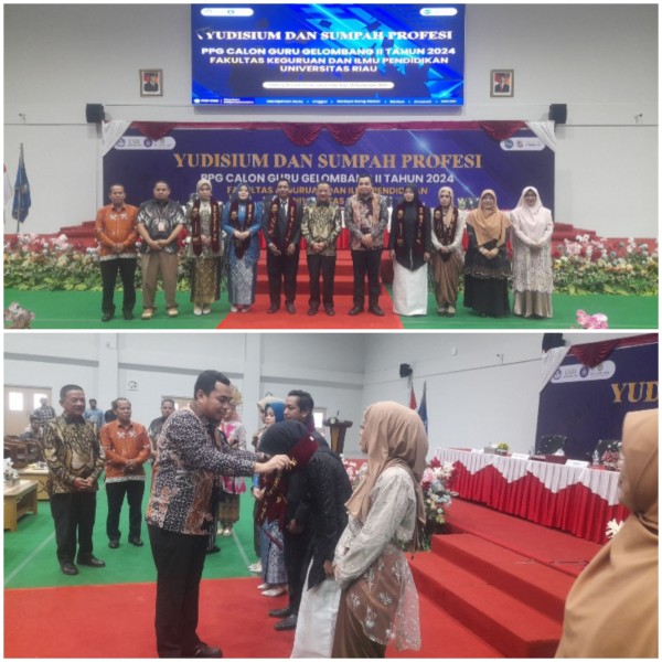 251 Lulusan PPG Prajabatan FKIP Unri di Yudisium dan Diambil Sumpah, Dekan: Harus Siap Jadi Guru Profesional