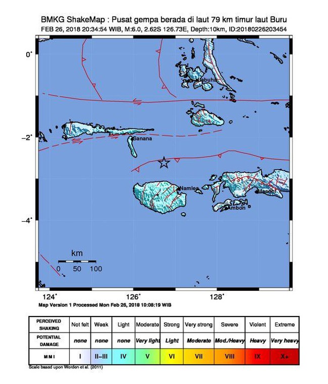 Gempa 6,0 SR Guncang Buru Maluku