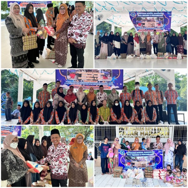 Rp 170 Juta Lebih Dana Terkumpul, SMAN 8 Pekanbaru Salurkan Bansos Ramadhan Paket Sembako dan Uang Tunai
