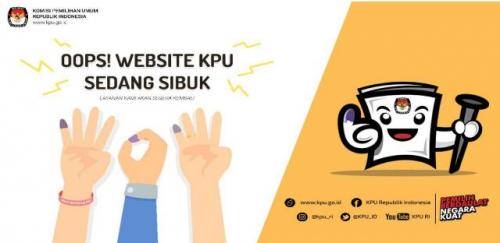 Situs KPU Tak Bisa Diakses Tertulis 