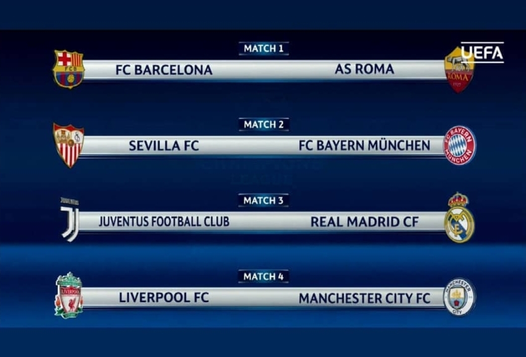 Jadwal Perempatfinal Liga Champions 2017-2018
