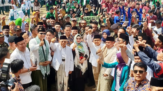 Ma'ruf Amin Sebut Prabowo-Sandi Mulai Khawatir Hilang Suara di Jabar