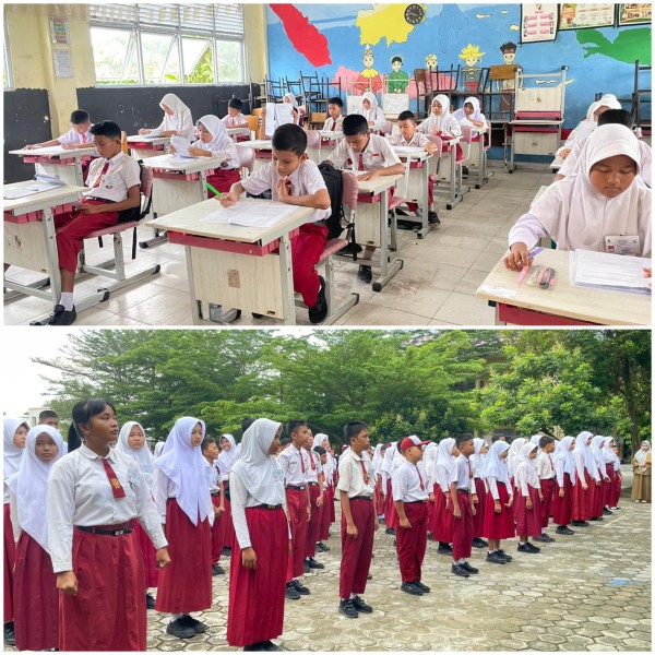 142 Siswa SDN 189 Pekanbaru ikuti Ujian Sekolah, Target Nilai Terbaik