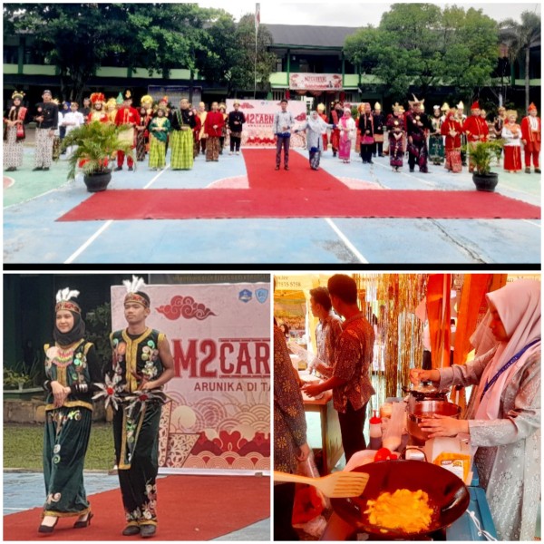 Pakaian Adat 34 Provinsi dan Bazar UMKM Warnai Pensi dan M2 Carnival MAN 2 Pekanbaru 2026