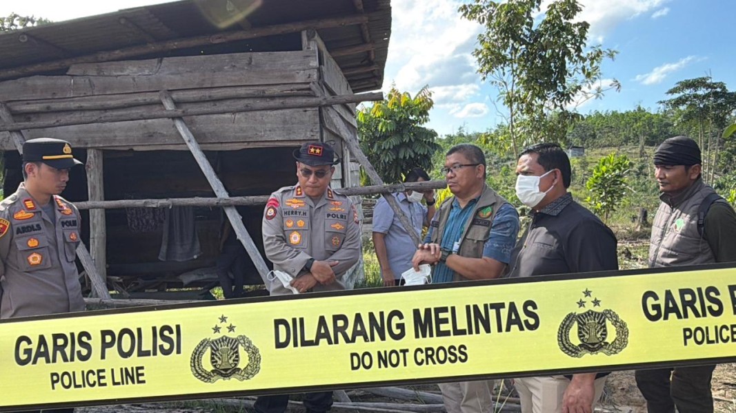 Kapolda Riau Cek Lokasi Penemuan Bangkai Anak Gajah di Tesso Nilo