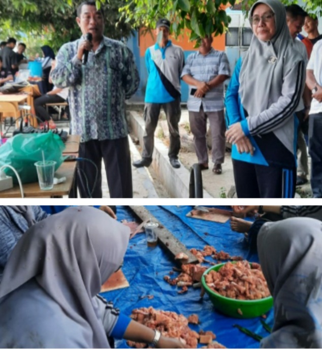 Pemotongan Hewan Kurban di SMAN 8 Pekanbaru Langsung di Tinjau Kabid SMA Disdik Riau