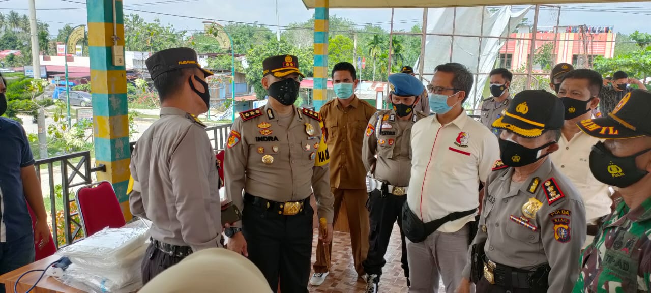 Kapolres Pelalawan Cek Kesiapan Posko Induk Covid-19 Polsek Pangkalan Kuras
