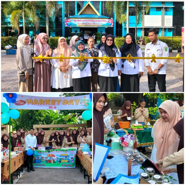SMAN 8 Pekanbaru Gelar Market Day Tampilkan Hasil Olahan Sampah Plastik.