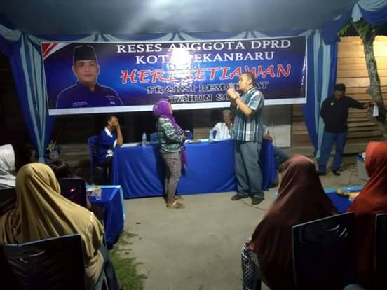 Reses Heri Setiawan di Tenayan Raya, Warga Minta Pemerataan Infrastruktur