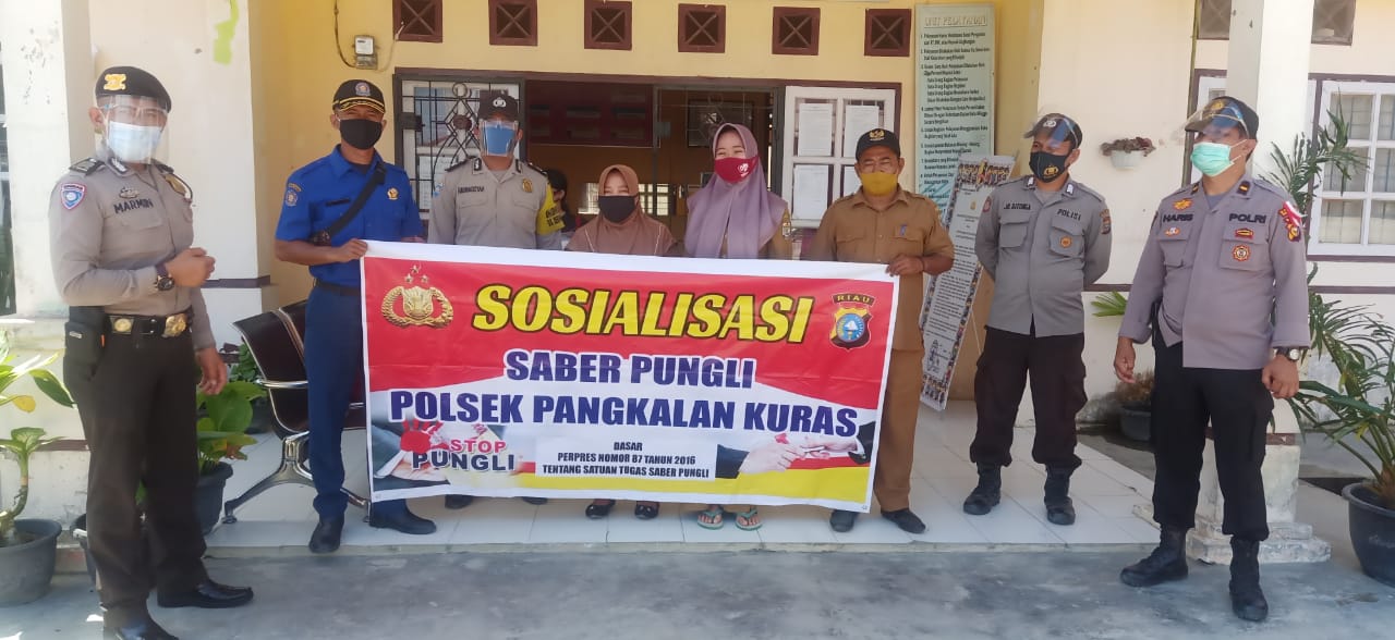Polsek Pangkalan Kuras Lakukan Sosialisasi Saber Pungli di Kantor Lurah