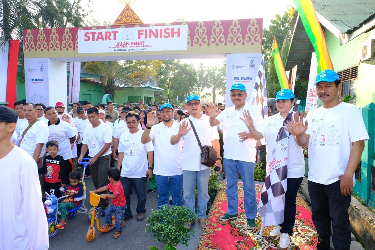 Jalankan Program BUMN Hadir untuk Negeri, PGN Ajak Masyarakat Pekanbaru Berolahraga