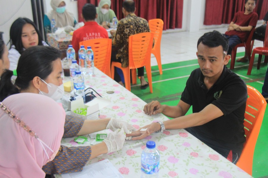 Program CKG Lapas Pekanbaru, Warga Binaan Antusias Ikuti Pemeriksaan